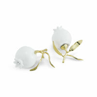 Michael Aram Pomegranate Porcelain Brass Plate Gold Salt and Pepper Set - 175314
