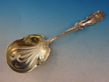 Lion by Frank Smith Sterling Silver Berry Spoon Gold-washed Old 8 3/8"