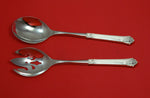 Damask Rose by Oneida Sterling Silver Salad Serving Set 2pc HHWS  Custom Made