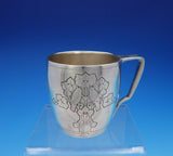 Tiffany and Co Sterling Silver Child's Set 4pc w/ Acid Etched Love Birds (#3709)