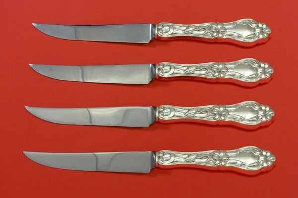 Lily by Frank Whiting Sterling Silver Steak Knife Set 4pc HHWS  Custom Made