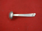 Indigenous Sterling Silver Gravy Ladle Hand Wrought Applied Garnet Cabochons