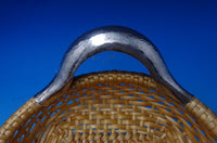 Hammerle Munchen German Sterling Silver Wicker Basket Handwrought Handle (#7185)