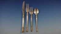 Aegean Weave Gold by Wallace Sterling Silver Flatware Set 12 Service 67 Pieces