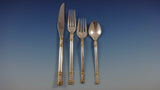 Aegean Weave Gold by Wallace Sterling Silver Flatware Set 12 Service 67 Pieces