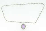 Georg Jensen Sterling 2019 Lilac Genuine Natural Quartz Pendant Jewelry (#J4348)