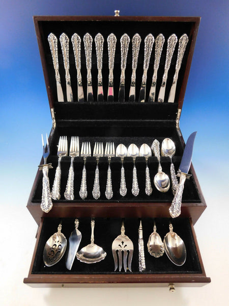 Venetian Scroll by Oneida Sterling Silver Flatware Set for 12 Service 69 pieces