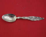Lily of the Valley by Whiting Sterling Silver Berry Spoon w/ flower & leaves 6"