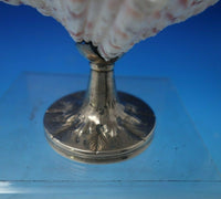 English Victorian Sterling Silver Chamber Stick Pair with Seashells (#5598)