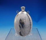 Antique Acid Etched by Whiting Sterling Silver Perfume Flask #2142F (#3966)