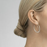 Offspring by Georg Jensen Sterling Silver Earrings Earhoops Double - New