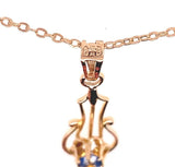 10k Yellow Gold Victorian Sapphire Lavaliere Pendant Jewelry (#J5602)