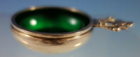 Acorn by Georg Jensen Sterling Silver Salt Dip with Green Enamel (#2677)