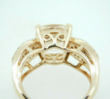 10k Rose Gold 2.85ct Genuine Natural Morganite and Pink Diamond Ring (#J4399)