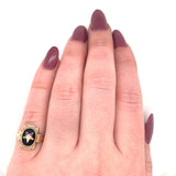 10k Gold Enamel Eastern Star Masonic Lady's Ring Jewelry (#J5693)