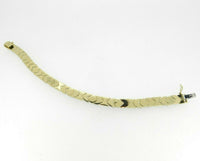 14k Yellow and White Gold Chevron Bracelet (#J5064)