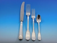Fiddle Thread German 800 Silver Flatware Set Service 58 pieces Dinner