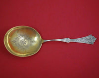 Coin Silver by Unknown Sterling Silver Berry Spoon Gold Washed Bright-Cut 9"