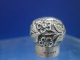 CM English Victorian Sterling Silver Bottle Top Repousse Birmingham 1889 (#6607)