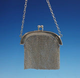 S. Blacknesee & Son Ltd. English Sterling Silver Mesh Coin Purse w/Chain (#3011)
