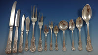 Kings Austrian & English Sterling Silver Flatware Set for 12 Service 155 Pieces