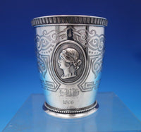 Medallion by Wendt Sterling Silver Mug Applied Medallion Hand Chased (#6856-2)