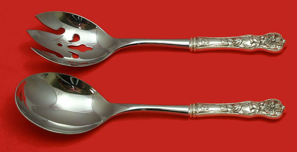 Wild Rose by Watson Sterling Silver Salad Serving Set 2pc HHWS  Custom Made