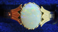 10k Rose Gold 1ct Genuine Natural Opal Ring (#J4133)