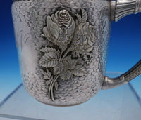 Wood and Hughes Sterling Silver Cup / Mug #216 with Applied Roses (#4818)