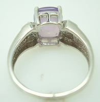 14K Gold Lavender Genuine Natural Chalcedony Ring (#J150)