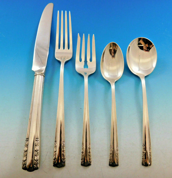 Chapel Bells by Alvin Sterling Silver Flatware Set for 12 Service 63 pcs Dinner