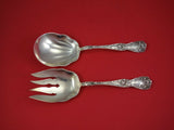 Rose by Mount Vernon Sterling Silver Salad Serving Set 2-Piece 9" Vintage