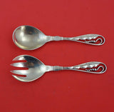 Ornamental #42 by Georg Jensen Sterling Silver Hors d' oeuvre Set GI mark 6"