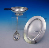 Juventino Lopez Reyes Mexican Sterling Silver Gravy Boat Set 3pc (#3717)