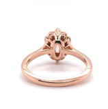 14k Rose Gold .42ct Rose Cut Genuine Natural Diamond Ring Jewelry (#J5780)