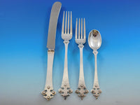 Crusader Old Newbury Crafters Sterling Silver Flatware Set Service 41 pcs Dinner