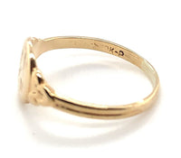 10k Yellow Gold Child's Baby Signet Ring "KFE" Monogram Size 3 Jewelry (#J5837)