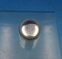 Shreve Sterling Silver Inkwell Beaded with Glass Insert 1 3/4" x 1 1/2" (#6562)