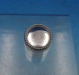 Shreve Sterling Silver Inkwell Beaded with Glass Insert 1 3/4" x 1 1/2" (#6562)