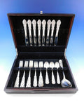 Viking Rose by Marthinsen Norway Sterling Silver Flatware Set Service 48 pcs