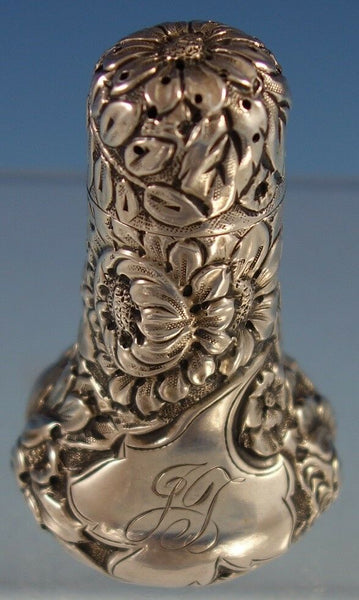 Repousse by Unknown Sterling Silver Salt Shaker #350 3" Tall (#2838) Vintage