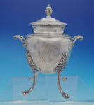 French Sterling Silver Egyptian Revival Style Sugar Bowl With Lion Feet (#4599)