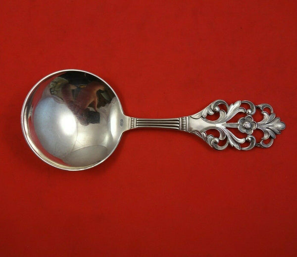 Viking Rose by Th. Marthinsen Norwegian Sterling Silver Preserve Spoon 6 3/4"
