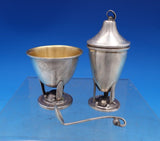 Pearl by Carl Poul Petersen Sterling Silver Salt Dip and Pepper Set 3pc (#7390)
