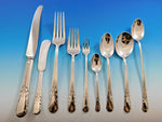 Orchid by International Sterling Silver Flatware Set for 8 Service 76 pcs Dinner