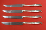 Wishing Star by Wallace Sterling Silver Steak Knife Set 4pc Texas Sized Custom