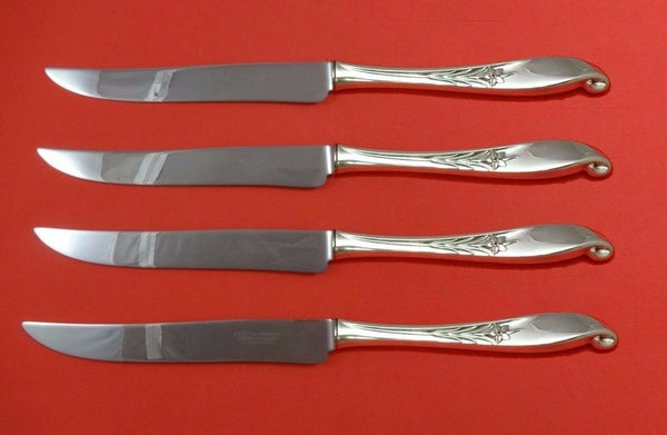 Wishing Star by Wallace Sterling Silver Steak Knife Set 4pc Texas Sized Custom
