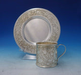 Asprey English Sterling Silver Child's Set 2pc Plate Cup with Bunnies (#5192)