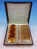 Vine by Tiffany Sterling Silver Coffee Spoon Set of 12 Gold-Washed 4 3/4" Iris