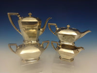Fairfax by Gorham Sterling Silver Tea Set 4pc Coffee Tea Sugar Creamer (#0391)